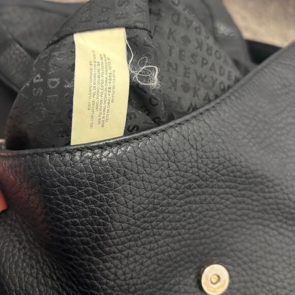 Kate Spade Chester Street Miri Satchel Bag Black Pebbled Leather Shoulder Purse - Picture 11 of 14